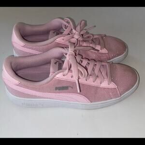 PUMA GIRLS GLITTERY PINK SNEAKER SIZE 6C